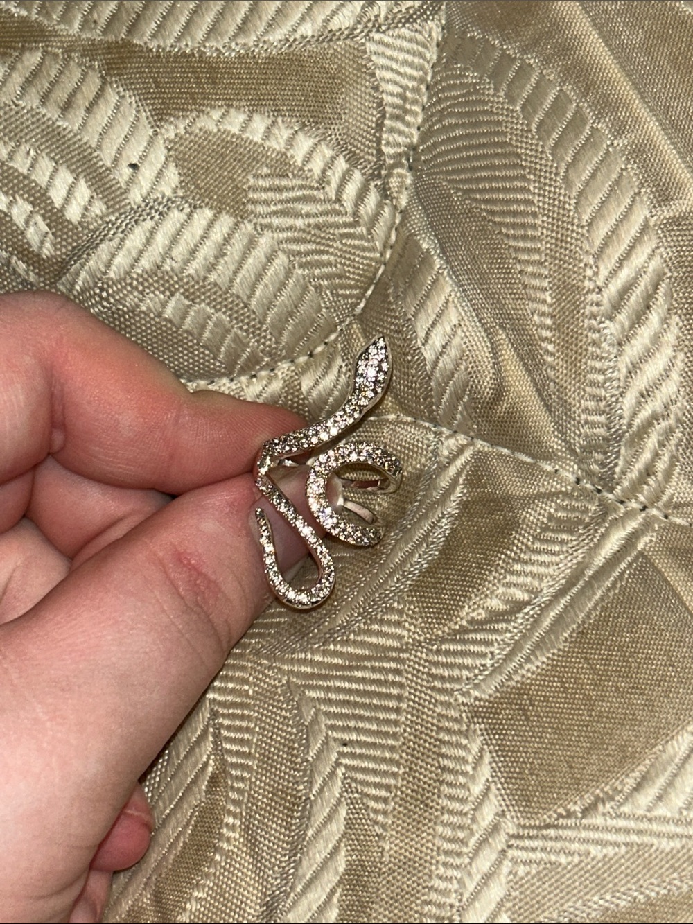 Elegant women’s silver snake ring
